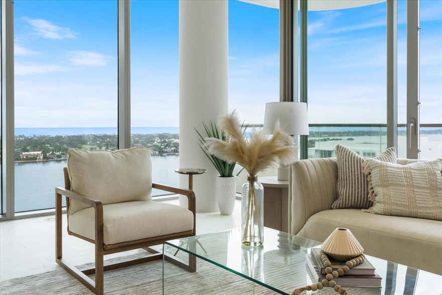 Indulge in the epitome of luxury at La Clara in this brand-new 17th floor residence with breathtaking intracoastal to ocean views. Step inside to experience an open floor plan seamlessly blending the living, dining, den, and kitchen areas, creating an expansive and inviting atmosphere.  Model C, 2 Bd/2.5Bt. Floor Plan has been modified to create a larger living area. Buyer can add wall to recreate 2nd bedroom or leave as is. La Clara beckons with a wealth of 5-star amenities, including 24/7 valet service, an onsite concierge, a resort-style pool, a state-of-the-art fitness center, spa, sauna, and more.