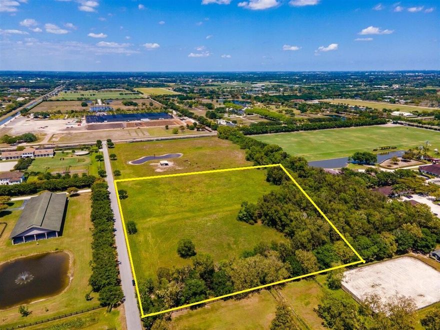 Remarkable 10 acres in a prestigious gated Equestrian community in Wellington! one of the last vacant land parcels in this community. On green lush pasture for turn outs, ready to build your barn and house.