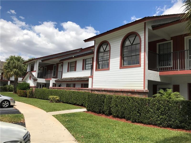 Freshly painted, ground floor condo is located in the heart of Coral Springs, close to major shopping, roadways & eateries. Newer kitchen & baths boast granite counter tops & over-sized American Thomasville cabinets for max storage. Ceiling fans throughout, provide beauty and comfort, while the custom blinds & fresh paint create a luxurious setting. Tucked into the laundry closet are a washer and dryer & more of those elegant American Thomasville cabinets. Patio, storage shed, community pool & playground.