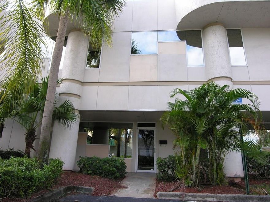 Beautifully finished 1,040 sf ground floor office condo unit within the highly desirable and well located Pines Palm Office Park.  Wonderful floor plan.  Why pay rent when you can own?!  Control your business's costs and its destiny.  Never worry about what the rent will rise to on a lease renewal again.  Never worry about whether your landlord will renew your lease again.  Control your business' future through property ownership.  Stop renting!