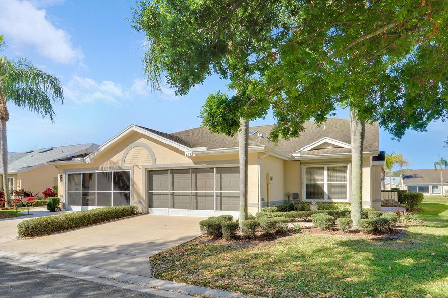 Come make this meticulously maintained 2-bedroom, 2-bathroom, 2-car garage CBS villa in the highly sought-after community of St. Lucie Gardens your own today!
This welcoming, all-ages and pet-friendly neighborhood is perfectly located in the heart of everything. Shopping, dining, vibrant downtown Stuart, charming Jensen Beach, and some of the best beaches on Florida's east coast are just minutes away.
Inside, you'll find cathedral ceilings, generously sized rooms, and a bright eat-in kitchen featuring beautiful granite countertops. Enjoy peaceful lake views from the bright and sunny finished Florida room. 
Don't miss this amazing home in an amazing community!!
(Being sold furnished minus a few items)