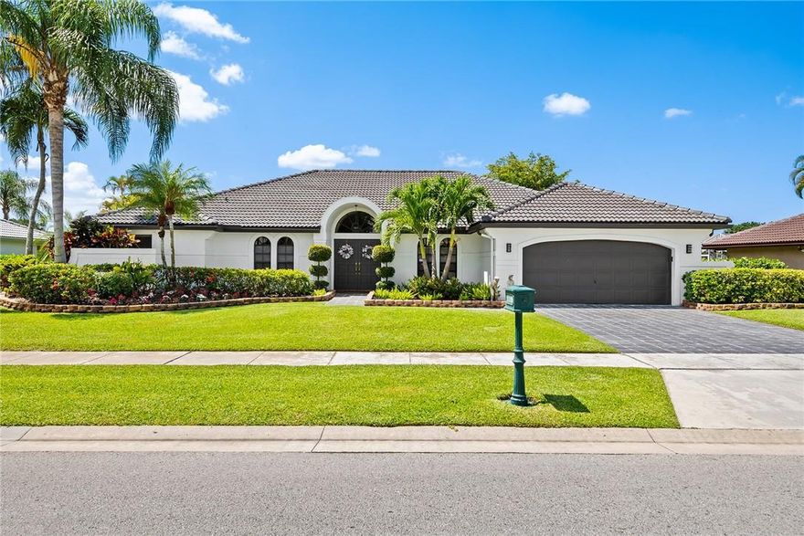Welcome home! The moment you enter this stunning updated home you are greeted by an expansive picturesque lake view. This exceptional home features three bedrooms, two and one half baths, two car garage. Bright and spacious open living area, newly updated gourmet kitchen with quartz countertops, oversized island, SS appliances, eat in kitchen, great room and dining room. Enjoy the indoor/outdoor lifestyle this home offers with an oversized patio area and pool overlooking a magnificent lake view. Resort style living w/two 18 hole golf courses, tennis facility, pickelball, new state of the art fitness center, spa, game room, fine/casual dining & more! Mandatory membership $95,000 ($20,000 equity refundable when you sell home) paid to BWCC 10 days prior to closing. See attachments for fees.