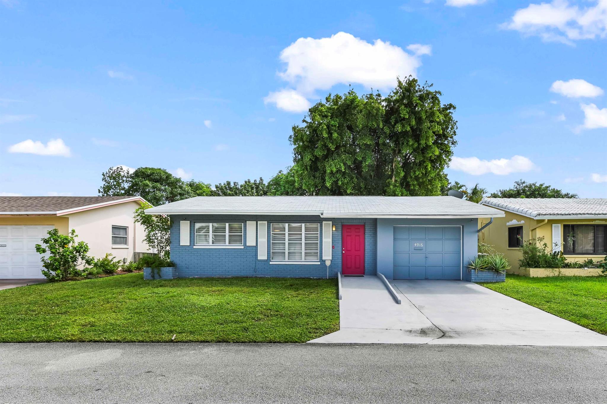 Discover the single-family home in the sought-after 55+ community of Mainlands 6 at Tamarac that checks all the boxes! This beautifully maintained 2-bedroom, 2-bath residence underwent a comprehensive remodel in 2015, ensuring a modern, move-in-ready experience. Designed with exceptional functionality in mind, the home features laminate floors throughout for easy mobility and a convenient entry ramp for effortless access with several ADA compliant touches such as roll in shower, ramped driveway, wheelchair accessible kitchen and more.