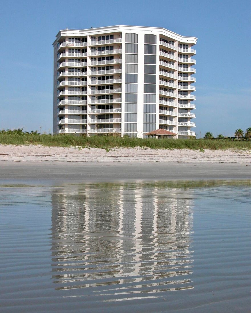 Direct oceanfront penthouse unit with rooftop, 10 ceilings, 2 car garage, 3 bedrooms, 2.5 bathrooms.