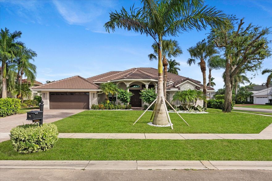 Freshly & Fully Renovated single story home in the heart of West Boca. This Boca Isles South beauty has 5 bedrooms, 3 bathrooms, all within a guard gated community with incredible amenities and activities to enjoy year round. Short distance to top rated schools, parks and dining. The home boasts a highly desirable triple-split floorplan with high ceilings ideal for any family; Open kitchen & family room with breakfast nook, spacious living and entertaining spaces, formal living & dining rooms. Luxurious Master Bathroom with aerated bathtub. All Hurricane Impact Glass Windows & Doors. Private Clusia hedged backyard with a long covered lanai for entertaining or sitting outdoors. Electric car and generator hookup in garage. New roof provides peace of mind. Brand new bathrooms.