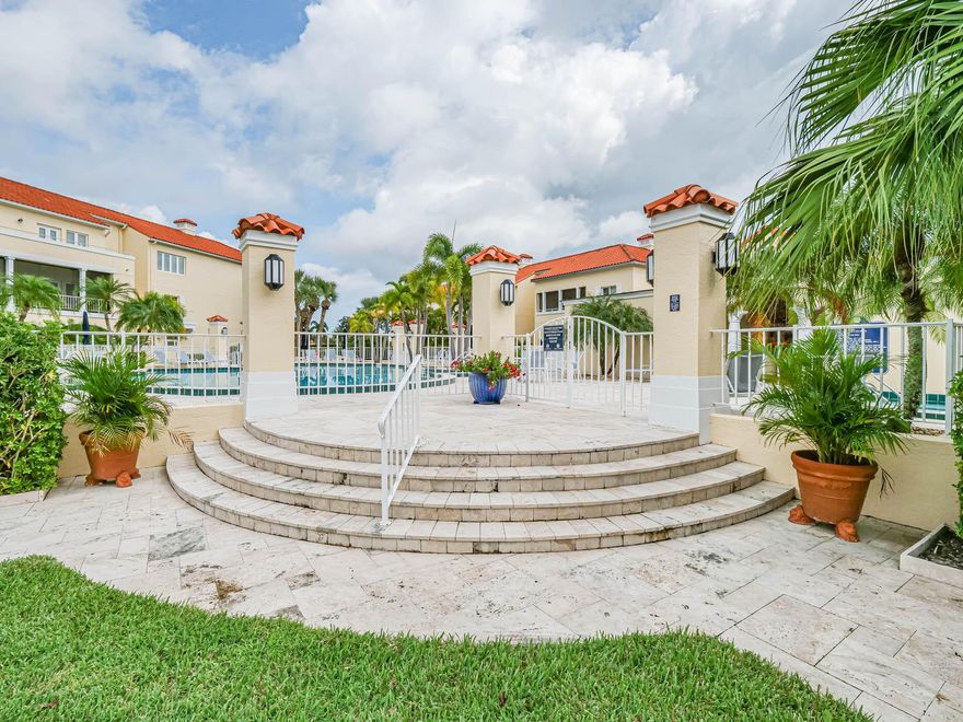 All is Grand at the elegant Grand Harbor community! Fully furnished lovely unit including inside washer/dryer. Watch spectacular sunsets from your screened and covered balcony overlooking the 18th fairway in Harmony Circle. Newly recarpeted throughout and recently remodeled bathroom. WIFI and smart TVs included. This spacious one-bedroom unit also has a queen sleeper/sofa and recliners in living room, making it very cozy for guests. Enjoy the 'resort-like' amenities including pool and clubhouse. This lovely condo must be seen to be appreciated. Covered parking and storage unit as well.