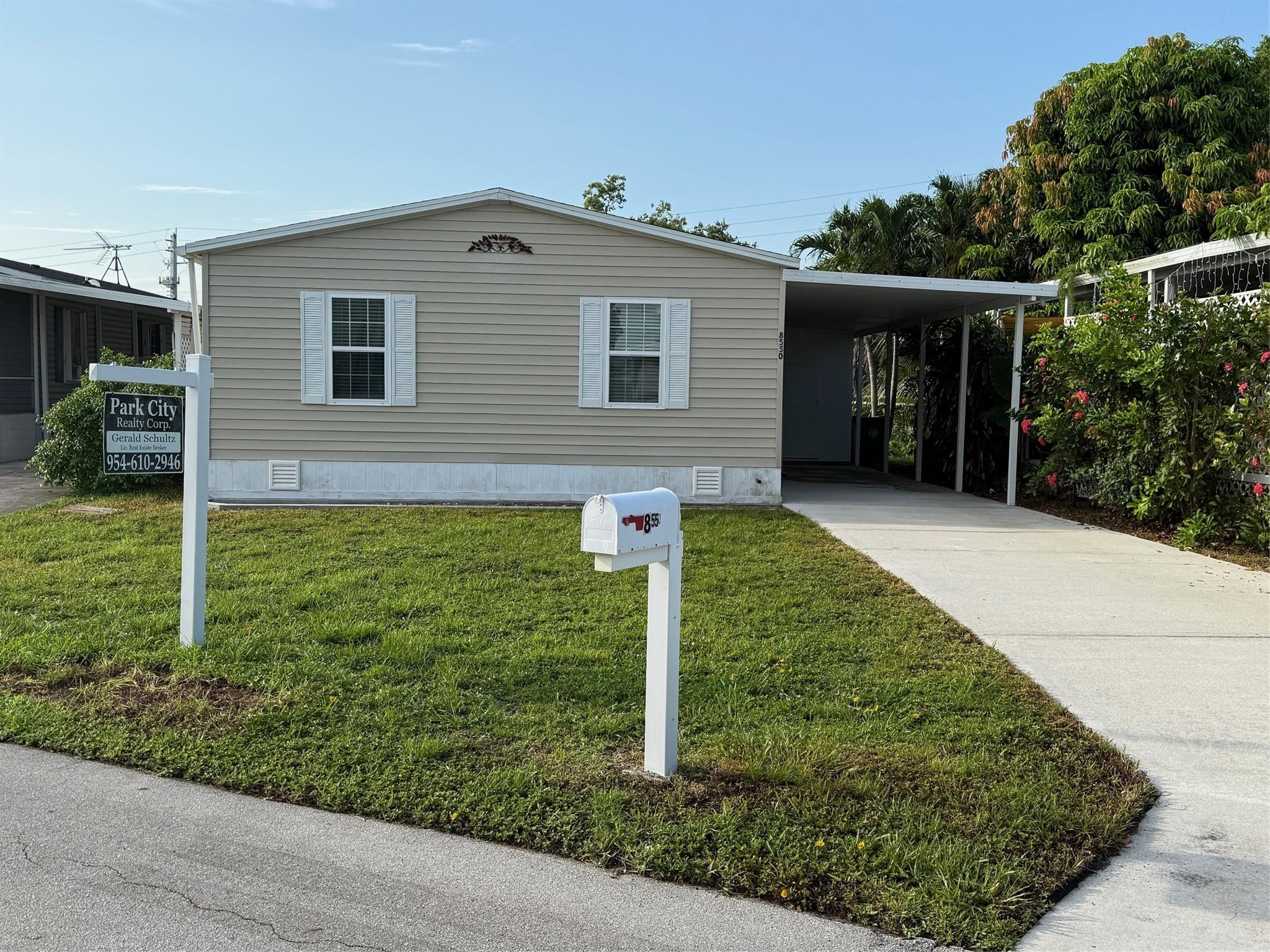 Double wide mobile home on quiet street. 55 plus community and you own the land. 2 spacious, bedrooms 2 baths, shed and laminate flooring throughout. Price to sell.