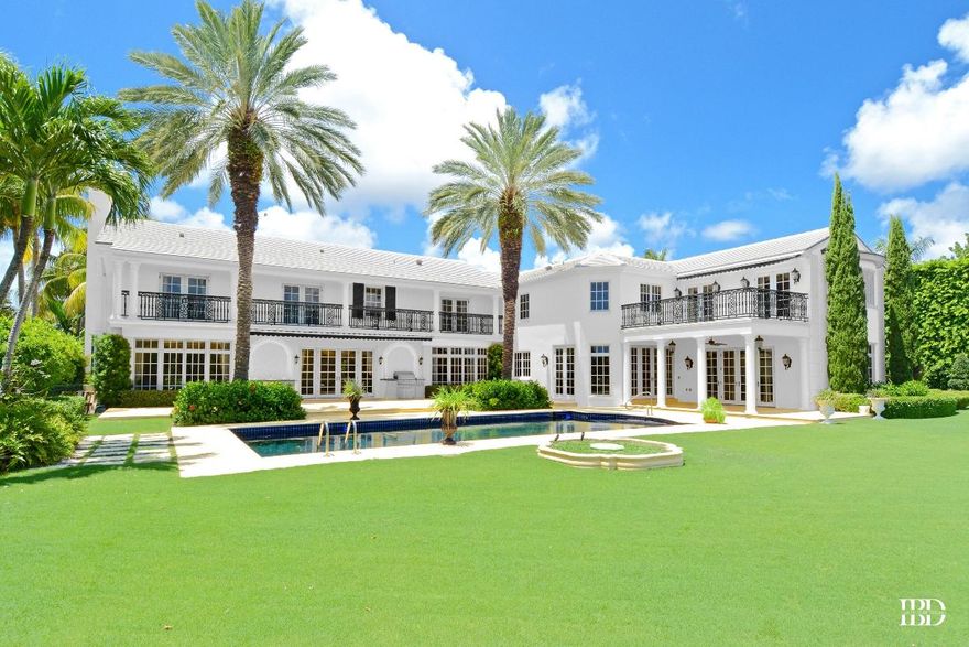 On exclusive Everglades Island this classic, gracious, elegant renovated home with extensive architectural details is a move in ready estate located on 150 Ft. of intracoastal water looks east over the pristine Everglades Club golf course and provides expansive water and course views. Sitting on over 1/2 acre the spacious 8,600 Sq. Ft. house with 4 bedrooms had a major addition with family room and huge master bedroom suite with views east and south.