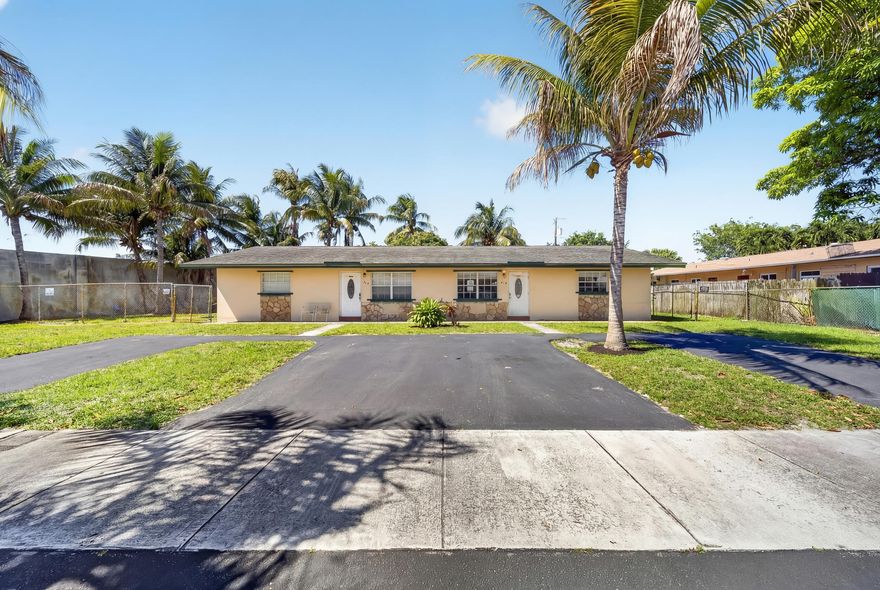 Income-producing duplex in a high-demand Oakland Park location.  EachMinutes from Wilton Manors, Fort Lauderdale Airport, and the beaches, offering immediate cash flow and long-term upside.  Built in 1980 with CBS construction, the property features separate water and electric meters, lowering expenses and simplifying management. Additional highlights include in-unit washer/dryer connections, privacy fencing, and well-water irrigation with a new pump and motor (March 2026).  Key Capital improvements: HVAC (2019), water heater (2019), and new stove.   UNIT A - 800 Sq.Ft.  2 BD, 1 BA, LAUNDRY ROOM + Privacy fence and backyard (LEASED| UNIT B - 800 Sq.Ft. 2BD, 1 BA, LAUNDRY ROOM + Privacy fence and backyard. VACANT Unit A is leased (month-to-month), allowing flexibility for rent increases, repositioning, or short-term rental conversion. Unit B is vacant, offering immediate income potential.   Short-term rentals allowed (Airbnb, VRBO, etc.), creating strong value-add potential in a growing submarket.  Projected Annual Income: $50,400 Estimated Annual Expenses: $10,943.75 (including property taxes)  Strong cash flow + upside. Your next strategic investment is a phone call away.   Also available as part of a portfolio sale including two single-family homes | 321 NW 51St. Street & 5730 NE 6Th. Terrace and a WAREHOUSE | 4511 NE 6Th. Ave. - ideal for investors seeking diversification and scale. Let's make that happen.