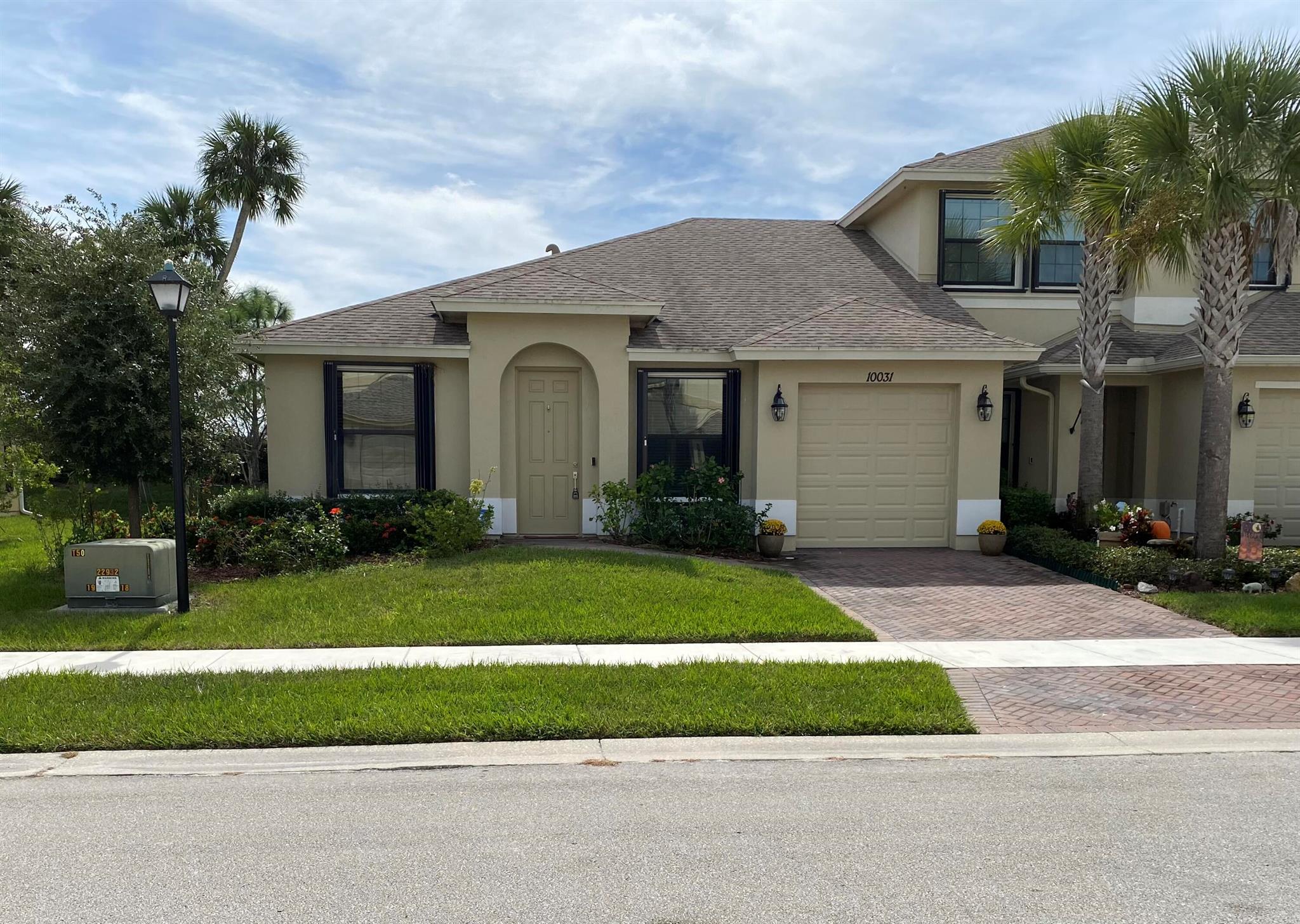 Welcome to resort-style living in the beautiful Verona Trace community of Vero Beach, Florida! This light and bright single-story townhouse offers 3 bedrooms and 2 bathrooms, blending modern comfort with everyday convenience. Built in 2020, the home features sleek tile flooring throughout the main living areas, accordion hurricane shutters, a generator power transfer switch, and a security system available for added peace of mind. Enjoy a variety of community amenities just steps from your door, including a sparkling pool, tennis and basketball courts, and more. Conveniently located just west of I-95, this home is ideal for commuters while still close to Vero Beach's top shopping, dining, and pristine beaches. Experience the perfect combination of comfort, security, and lifestyle.