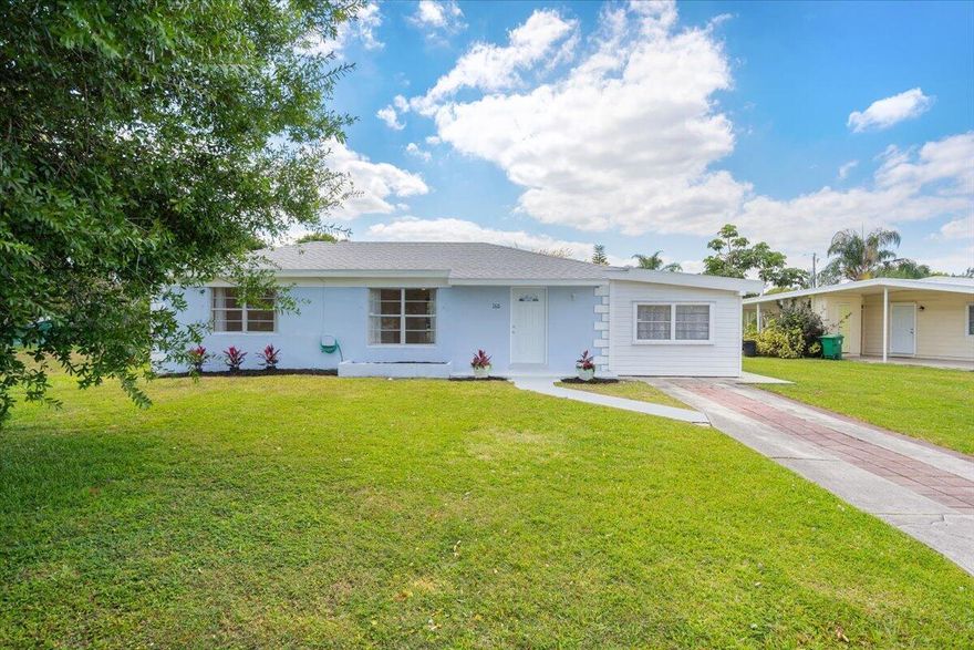 Discover Old Florida charm in this updated home with no HOA and a brand-new roof installed in April 2025. Inside, you'll find fresh paint throughout and an updated kitchen featuring granite countertops and brand-new, never-used stainless steel appliances—including a refrigerator, stove, and microwave. The home offers a versatile bonus room that can be used as a home office, den, or extra bedroom, along with an oversized laundry room with built-in cabinetry for added storage. Enjoy outdoor living with a large fenced-in yard, screened lanai, open patio, and plenty of space to add a pool. Conveniently located just west of US1, close to restaurants, shopping, and everyday essentials.
