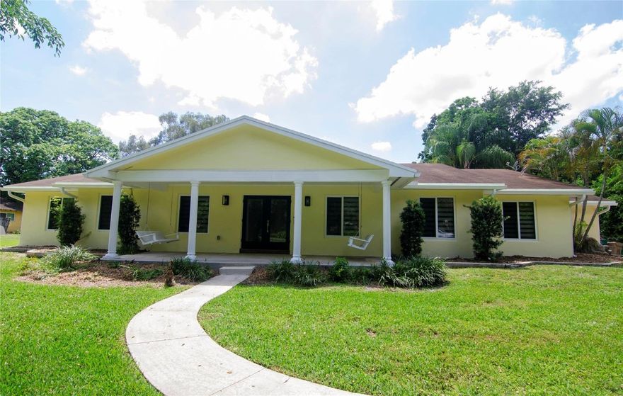 Fully renovated house with huge back lot for your horses or built a house in the beautiful area of Davie, FL. This sale includes two separate and contiguous lots/folios with almost 2 acres of land, for you to enjoy the combined splendor of open spaces, the size of the land, and neighboring fields of grasslands. The home has a peaceful setting while accommodating the city life to welcome you and your family with 4 bedrooms, 3 bathrooms plus a big pool. walk-in closets, great storage, 2 car garage with a laundry area, and French doors to access the sparkling pool. Flavor the Florida lifestyle year-round on your covered porch, pool and large front yard and patio.     Close access to I-595, sawgrass mills, dining, airport and the FL turnpike. If you just want the back land, see MLS F10458508 Survey shows the layout of SW 17th St (Street)