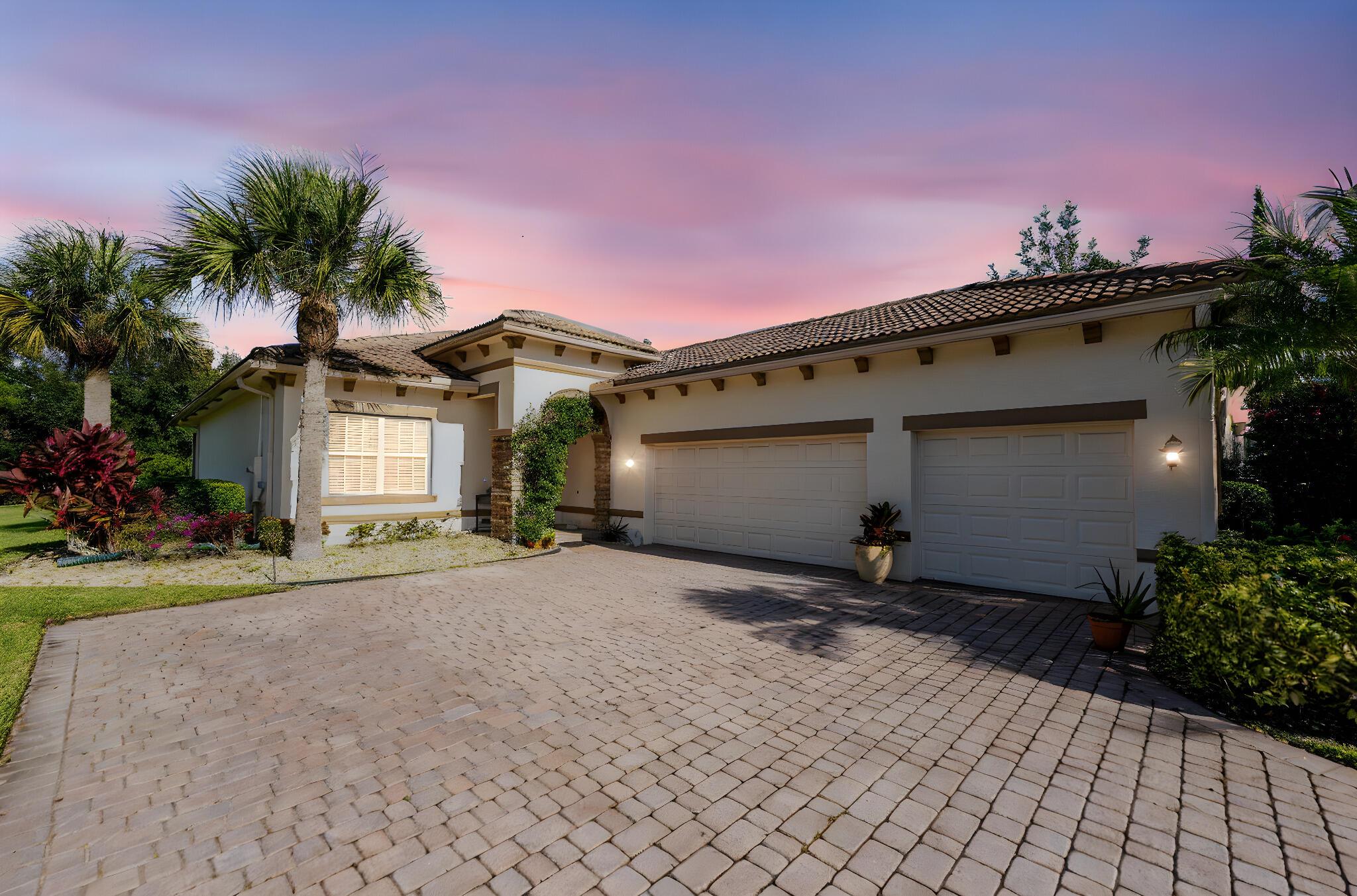 Discover this meticulously maintained 3-bedroom, 2.5-bath CBS home that includes a 3-car garage, living room, and formal dining. You will love the open-concept with volume ceilings and a layout that seamlessly connects the living, and kitchen areas. The modern island kitchen features large-tile floors, granite countertops, wood cabinets, a breakfast nook, coffee bar and stainless steel appliances, perfect for everyday use and hosting guests. Large master suite, walk-closets, dbl vanity and garden tub! Crown molding, tray ceilings and designer fixtures add an elegant touch! Relax in the spacious living room that opens up to a screened porch, sparkling POOL, and nearly half-acre private yard. The pool and patio are perfect for entertaining and summer fun!