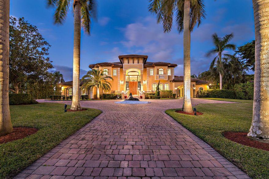 Recently built in 2013, this sprawling estate is sited on a one acre lot in one of central Boca Raton's most luxurious communities, Fieldbrook Estates. The home is comprised of over 8,000SF of air conditioned living space and over 11,000SF of total square footage.  Walk in to a spacious foyer with custom designed grand staircase and ''Diana Royale'' Italian Marble flooring throughout. There are two bedrooms, an office and a theater room on the first floor and four bedrooms including the master on the second level. There is a third floor bonus room, a gym and full cabana bath. This home offers a wonderful Chef's kitchen with a Thermador 6 burner gas stove, farmers sink, double oven and custom marble counters. In the backyard is a newly built 60ft infinity pool and Har-Tru tennis court.