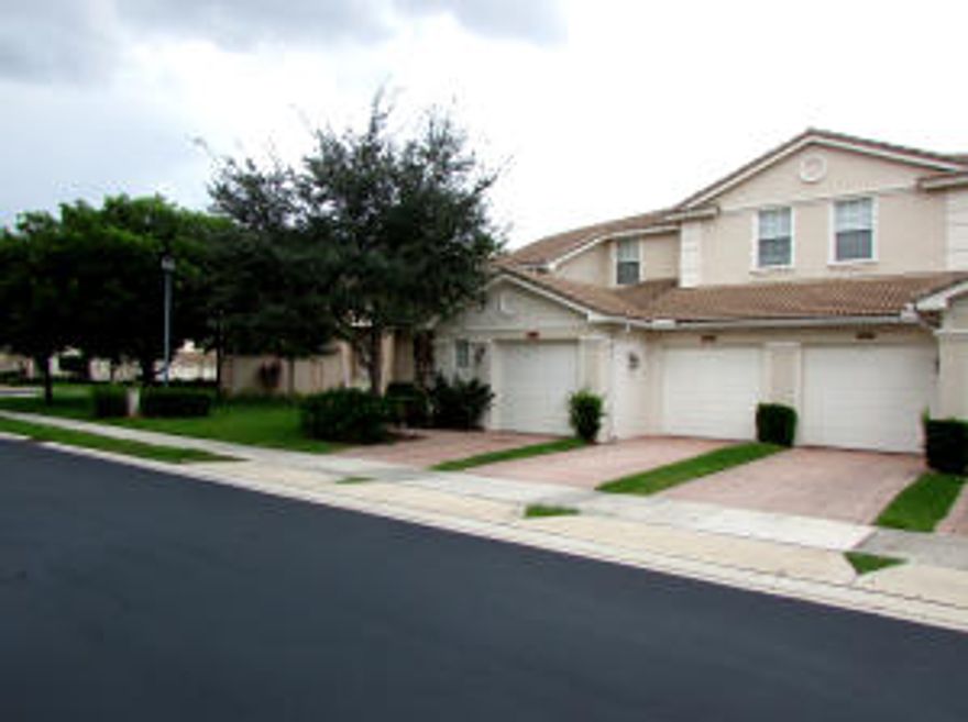 Spacious 3 Bed 2 Bath unit with attached garage is located in quiet secure gated active 55+ community of Mayfair. Unit offers lake and fountain views from living room, kitchen and master bedroom.  Stainless steel appliances, A/C and washer & dryer have all been purchased in last 3 years.  Community has pool & clubhouse with various social activities throughout the year.  HOA fees include basic cable as well as in home security system. Located in the heart of Wellington, Mayfair is close to shopping, parks, restaurants and equestrian show grounds.  Unit was seldom lived in, and is in pristine shape.  Move in ready. Great home for the season and all year round. Come take a look.