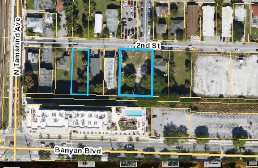 **UNMATCHED Opportunity in Downtown West Palm Beach!**Acquire two PRIME  lots totaling over 20,000 SF at 902 2nd Street (14,300 SF) and 914 2nd Street (7,148 SF), zoned QBD3. This .49-ACRE site offers a Floor Area Ratio (FAR) of 1, with potential to increase to 2.5 FAR through the acquisition of Transfer of Development Rights (TDRs), allowing for up to 5 STORIES or 50 feet in height.Versatile development options include Multi-Family, Live/Work, Retail, Office, Hotel, and Restaurant-  no density limits. Strategically located near the new NORA development, BrightLine, CityPlace, Ritz Carlton, and booming Downtown West Palm Beach, this is a once-in-a-lifetime investment opportunity. Additional opportunities exist to expand this assemblage to OVER 1 ACRE;  details on request.
