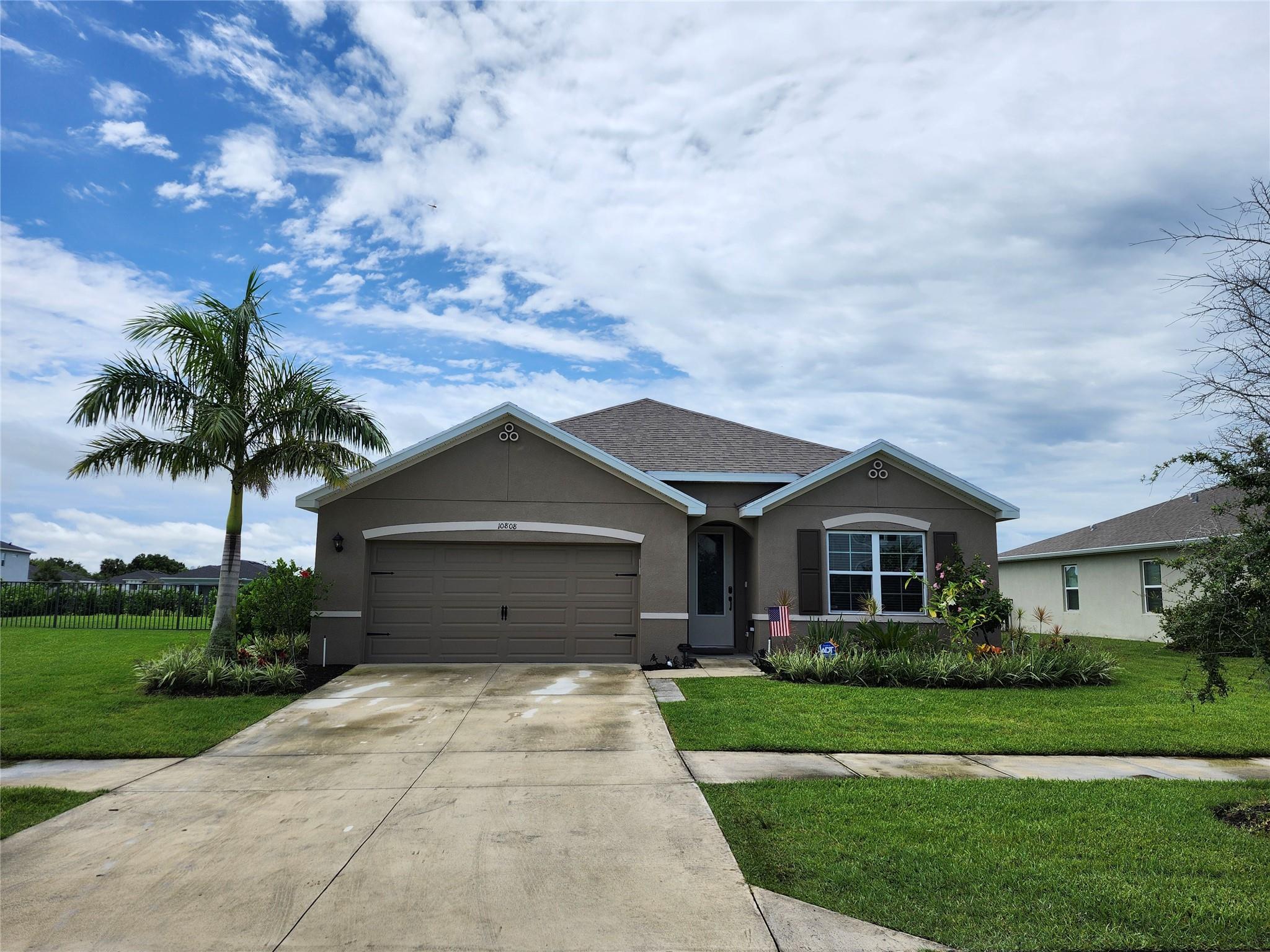 PORT ST LUCIE----"CROSSTOWN COMMONS" -----BUILT IN 2021 BY D.R. HORTON----4 BEDROOMS--2 BATHS----WITH SCREENED POOL (30X15) PLUS WATERFALL--- TOTAL SCREENED PATIO AREA (39X34) ON THE WATER-------OVERSIZED .31 ACRE FENCED LOT----2 CAR GARAGE (20X20)---MASTER BEDROOM HAS 9X7 WALK IN CLOSET----SPLIT BEDROOM PLAN--------TILED LIVING AREAS------BEDROOMS HAVE WALL TO WALL CARPET------OPEN KITCHEN WITH NEW APPLIANCES (2024)----INTERIOR LAUNDRY ROOM---IMPACT FRONT DOOR----STORM PANELS-------PLENTY OF CLOSET SPACE------MOVE IN CONDITION-------LOW HOA FEE $36 PER MONTH-----LOCATED IN THE HEART OF PORT ST LUCIE ----LOCATED MINUTES FROM MAJOR ROADS SHOPPING---RESTAURANTS ---ENTERTAINMENT VENUES---PARKS----SCHOOLS----AND TRADITION SQUARE-------COMMUNITY POOL AND TOT LOT ---SHOWN BY APPOINTMENT-----