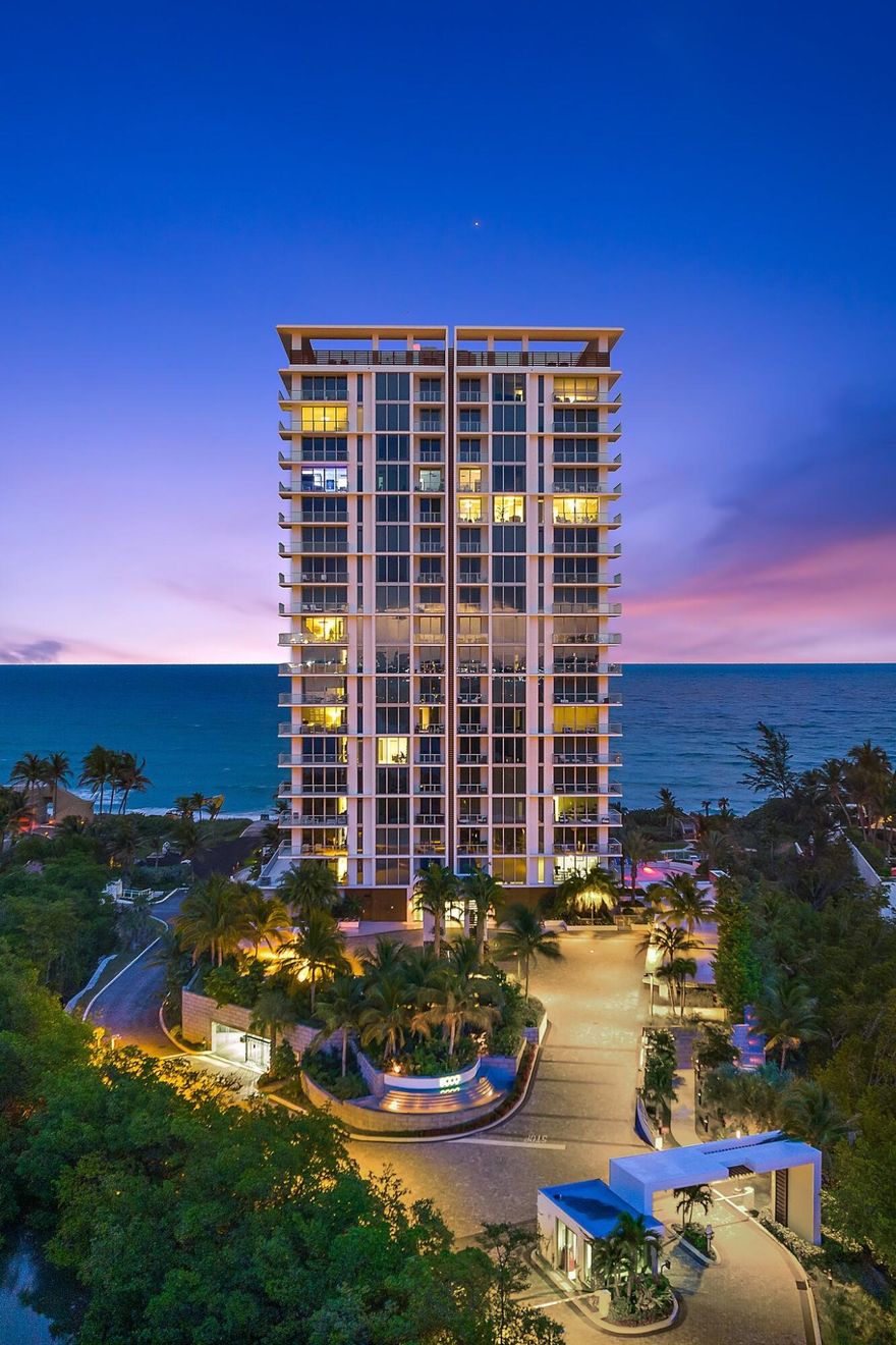 Welcome to the Iconic 5000 North! One of the most sought after locations on the pristine beaches of Singer Island South Florida. Reside in arguably Florida's most luxurious boutique oceanfront towers, 5000 North was tastefully assembled & designed by renowned architect Randall Stofft. Construction completed in 2020 on this unit and it's been completely retrofitted with the latest in technology with professionally designed and hand picked finishes throughout. 1701 boasts soaring east and west exposures with sunrise & sunset views unparalleled to the competition around. Being 1 of only 48 ultra luxury elite units in 5000 North, a private elevator to 1701 delivers its owner directly to its entrance. A custom 300 gallon saltwater aquarium showcases your entryway for a WOW factor all guests would enjoy. Inside, oversized 48in white porcelain floors excite your welcome while delivering a modern ocean front taste coupled with a gorgeous kitchen revealing electronic touch high gloss cabinetry and quartzite custom counters showcasing a 12 foot island all highlighted with hidden back lit LED lighting. A large walk-in pantry has been outfitted with custom built ins and matching high gloss cabinetry. 4 en-suites and a half bath help compliment this spacious 3,753 square foot under air enclave with all closets being upgraded with custom designed built ins and cabinetry.  Tailor-made remote control window shades have been installed throughout 1701 to offer ample shade and privacy throughout the different settings in your day. This 17th floor unit has been outfitted with a control 4 home system giving the owner easy access & use of all technology including; music, temperature, shades, etc. all at the touch of a button. Sonos speakers have been placed throughout the unit connected to your control 4 operating system allowing for optimal use and entertainment. 1701 offers a unique opportunity for a luxury home in the sky tastefully furnished and decorated at a top tier level. Over $25,000 in custom hand stitched leather couches imported from Germany. Over $40,000 in über quality furnishings from Zuri ; beds, night stands, hutches, dining room table, bar stools, patio furniture, sofas etc. Wifi range extenders have been installed specifically throughout the unit for internet use & efficiency. 1701 offers and extra bonus parking spot (3 spots in total with unit) as one of the many pro's that go along with this outstanding unit. Your custom theatre & Your game room boasts a top of the line short throw projection system onto a custom cut 100 inch theatre screen visible in any lighting conditions (w/ quad split screen capabilities) coupled with customized speakers and sub surround system.  The opportunities for this unit are endless and truly offer a once in a life time experience. 1701 offers a unique opportunity to own your gem in the sky with endless views and entertainment opportunities. 5000 North offers a lifestyle of class and exclusivity boasting 340' of pristine beachfront as well as designated areas for natural habitat and vegetation. The building itself offers a residence club room & outdoor piazza highlighting a summer kitchen, bar, state-of-the-art fitness center and luxury pool deck common area. A gorgeous reception area presents all guests and owners with a luxurious welcome and all owners have vip access to concierge services. Again, 1701 offers 3 temperature controlled underground garage spaces unique to this specific unit. Steps from the best beaches in South Florida, minutes from international airports, and a short drive to I-95, the turnpike, and the best shopping in the area;1701 is a total package for the most discerning buyer looking for luxury beachfront living!