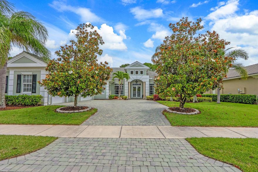 Welcome to this well maintained custom pool home located on the 6th hole of the Legacy Golf Course in PGA Village. Offering plenty of living space, 4 bedrooms, 5.1 baths, office, bonus room, 3 car garage with A/C. As you enter you will see a beautiful coffered ceiling with crown molding, large windows overlooking a pool, large lanai w/summer kitchen, expansive golf course and water views.The large kitchen offers granite,SS appliances,gas cooktop,JENN-AIR double oven and built in refrigerator. The main bedroom is spacious with a sitting area, custom walk-in closets and his and her baths. Additional bedrooms with J&J bath. 4th bedroom w/ensuite. 2019 Whole House Generator,owned propane tank,IMPACT WINDOWS AND DOORS. New 2 A/C's & 80 gal HWT. The pool is self-cleaning. In addition, Reverse Osmosis, water filtration system, April Air, surround sound, walk-in closets and plantation shutters. HOA covers all lawncare, fertilizing, mulching, tree and hedge trimming, cable and internet. Clubhouse offers a pool, gym, tennis, pickleball and a playground. PGA Village is the home of The PGA Golf Club and The Legacy Golf and Tennis Club non-mandatory clubs.  Nearby are many restaurants, shopping, hotels, The Cleveland Clinic Tradition Hospital and Data Field where the NY Mets have spring training.  Easy access to I95 and the Palm Beach International Airport.