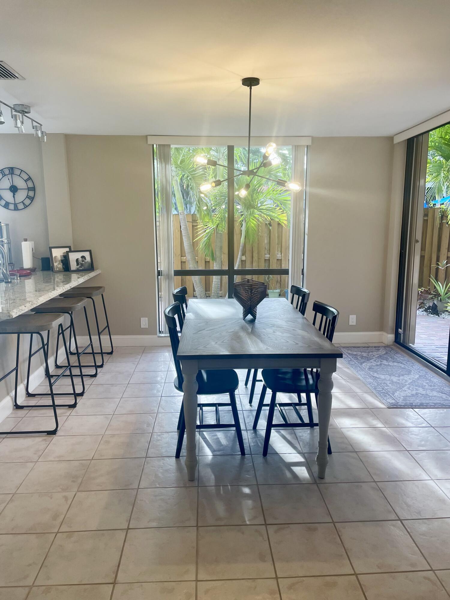 Beautiful Furnished 2 bedroom/ 2.5 bathroom Townhouse located in Central Boca Raton. A+ rated schools, and close to Boca Raton Regional Hospital, FAU, Lynn University, Town Center Mall with restaurants and shopping. This unit features a private wrap around tropically landscaped patio, updated kitchen and bathrooms, full size washer and dryer and spacious master bedroom with walk in closet. Community has a beautiful waterfront swimming pool and jacuzzi, trail for walking, jogging and biking paths which lead to beautiful Boca Raton Swim and Racquet Center. Outside Storage Shed for bicycles etc. Pictures will be posted soon