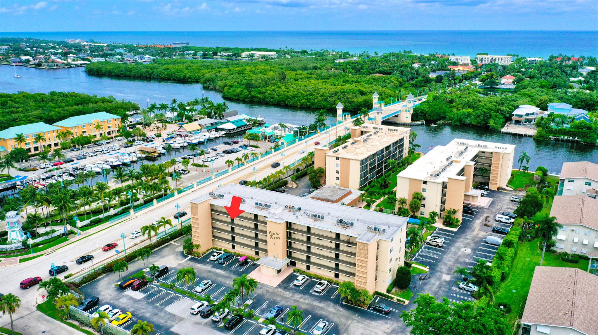 Welcome to this incredible opportunity to own in the Coastal Towers building of East Boynton Beach. With a desirable location, being only a short distance to the beach, restaurants, and soon to be new developments going up in downtown Boynton, which will include new retail and restaurant space. This unit is located on the 4th floor and only one in from the corner, with east facing views of the intracoastal and pool area. Make this unit your own or live in it currently. Coastal Towers amenities include a clubhouse, pool, and shuffle board courts. Enjoy all South Florida has to offer right out your front door.
