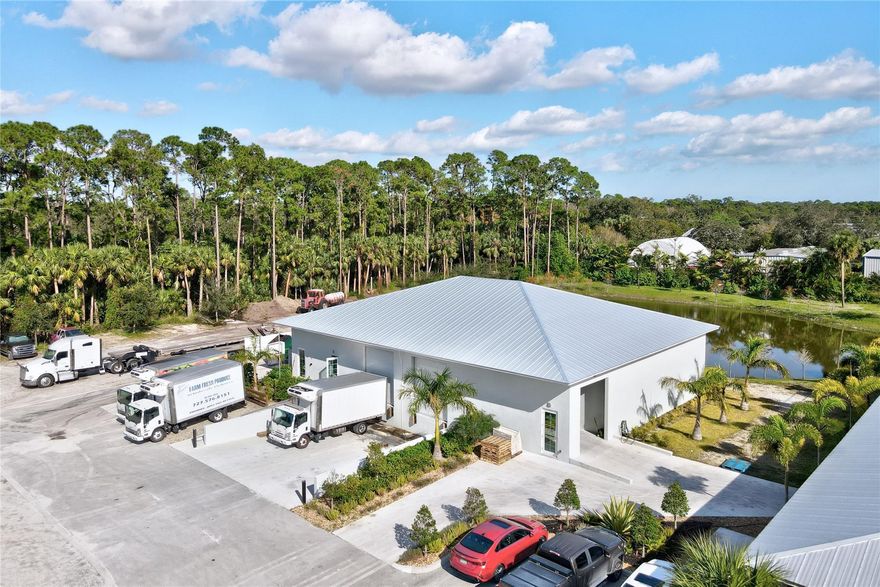 Cold Storage Warehouse with newer concrete block construction designed for durability and efficiency. Large shipping and receiving area plus open office with sales counter. Three 10’x12’ bay doors and two loading docks with sump pump system. 14.5’ ceilings in warehouse and 13.5’ in cooler. Refrigerated space includes floor drains. Impact glass, metal roof, and fully monitored alarm with cameras. Set up to accommodate generator for backup power. Available for immediate occupancy.