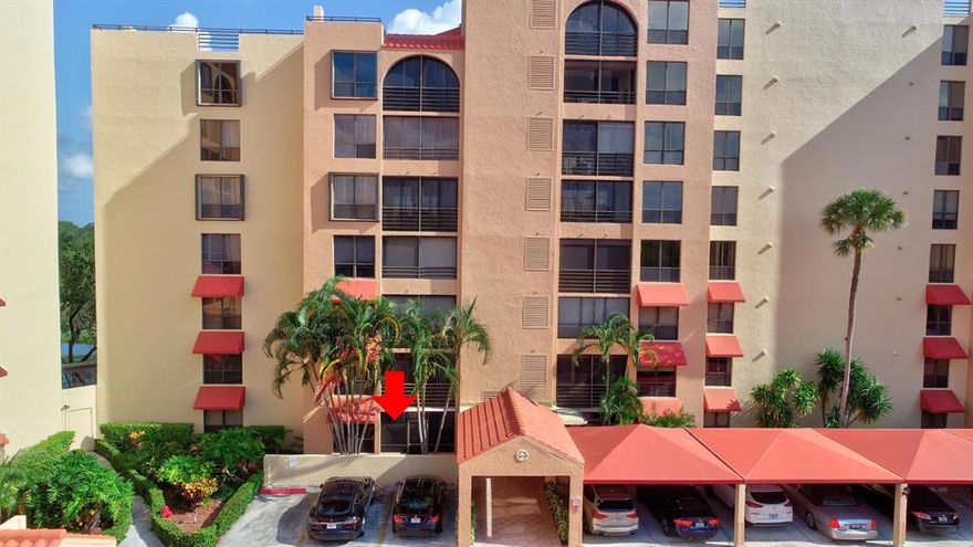 This ground floor unit has an updated open kitchen which looks out onto the living room and golf course. Unit has 2 glass-enclosed patios; 3rd bedroom is currently open to the living room as a den. Newly installed A/C system, new blinds in the living areas. Master bedroom has big walk-in closet and large bathroom area. Great views of Boca Pointe country club and driving range. Conveniently located, easy walk to the club and to Promenade's own resort-style pool area. There is 1 assigned, covered parking spot. Cabana # 36 is included in the sale. It has a full bathroom as well.