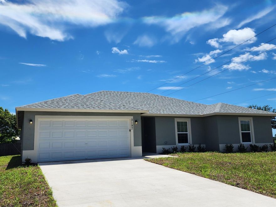 Spacious 4 BR 2 BA 2 CG rental in western PSL. Granite tops, stainless steel appliances, tile throughout.. This great location offers easy access to the state of the art Traditions medical center, shopping, schools and only minutes to I95. You are also just a short drive to the Traditions PUD, offering many dining options, shops, big box stores, and a friendly environment with that town center feel. Spectacular view of lake at Peacock Sr Park. This home has a fenced yard. First, Last and security required. Up to 2 pets may be considered with landlord approval. Max weight 25 lbs. Washer and Dryer included but not warranted..  Available starting 11/15/25.