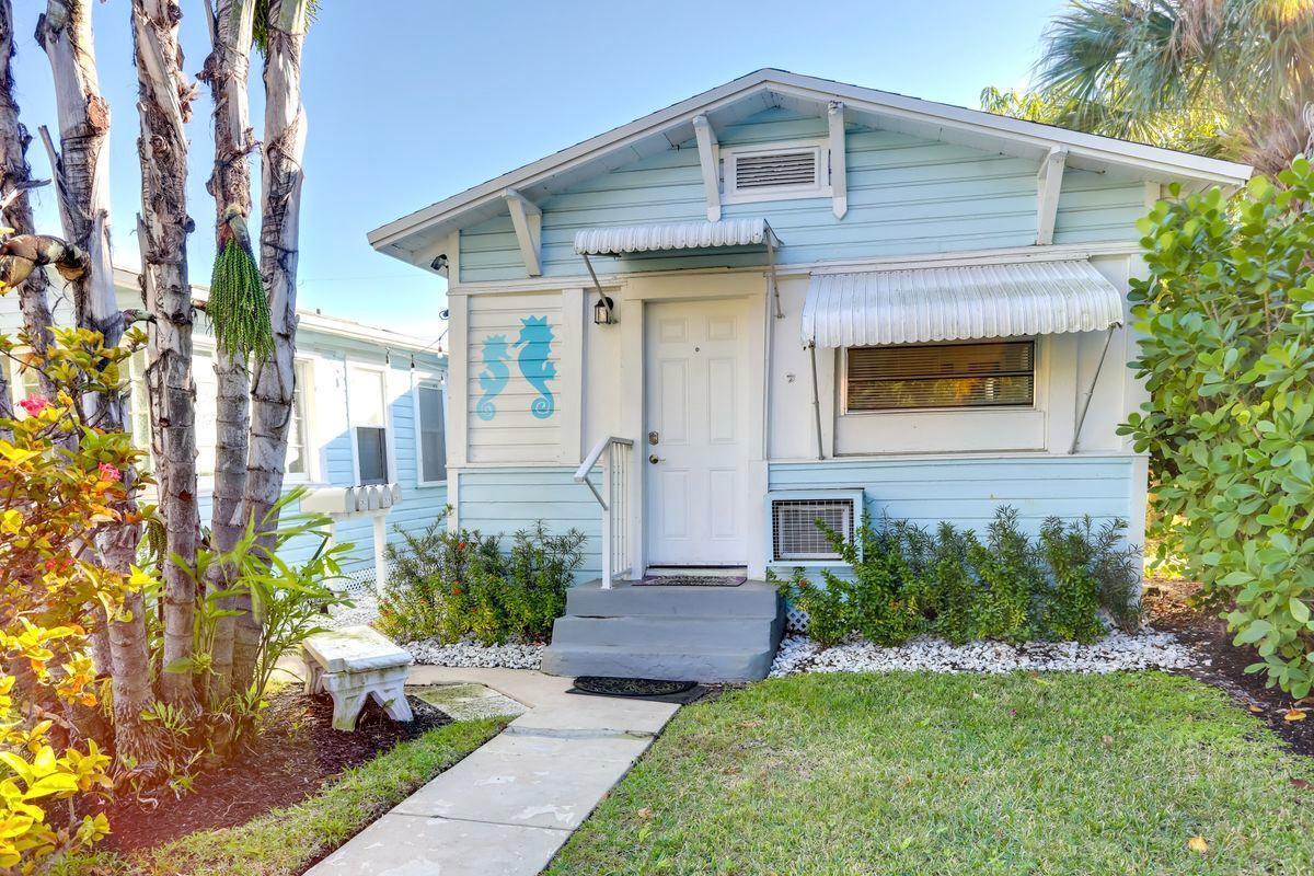 Charming 1BD/1BA cottage in the heart of Lake Worth Beach--no HOA! This light-filled home blends classic charm with modern upgrades, including a fully renovated kitchen and bath. Features a spacious family room, cozy bedroom, and ample kitchen storage. Available furnished or unfurnished. Nestled in a quiet neighborhood, this serene retreat is ideal for unwinding. Enjoy a lush shared backyard with string lights and abundant greenery. Pet-friendly with street and rear parking. Just minutes to the beach, i95, downtown, shopping, and more! Water, electricity, and basic internet included!