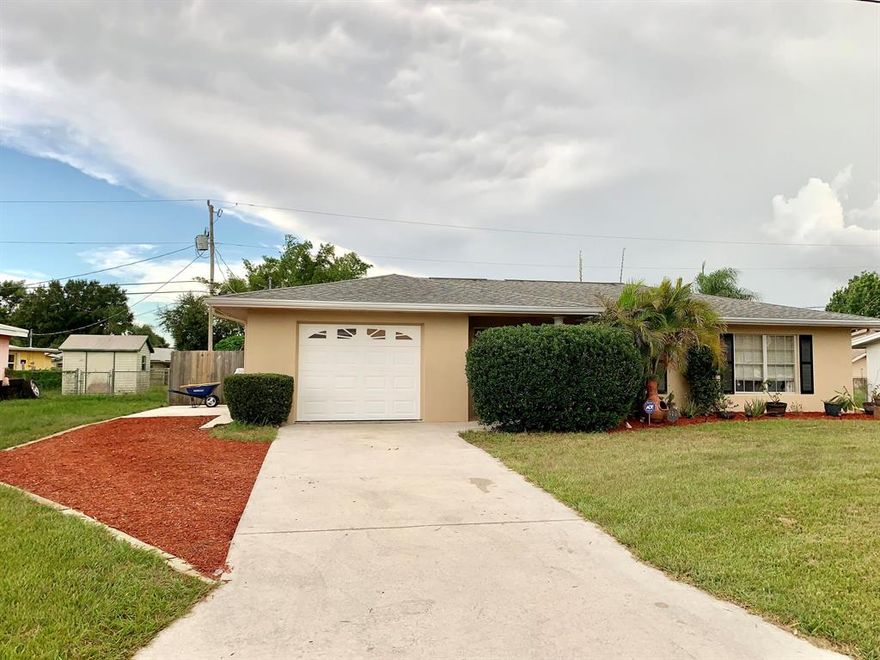 Very clean Two bedroom, Two bath CBS Home that has been updated with paint and newer wood laminate floors. The home features living room, family room, inside laundry room and fenced yard.  Plenty of room to park your boat! Excellent location and low taxes.