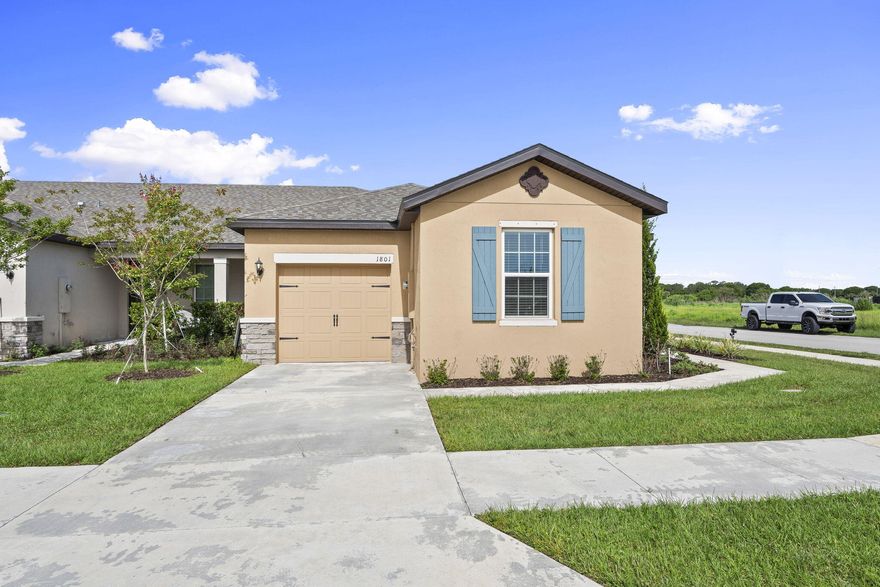 Discover the Santa Maria in Celebration Pointe  a beautifully designed one-story home offering 4 bedrooms, 2 baths, and the perfect mix of comfort and style. This spacious home features an inviting covered entry, open-concept living areas, and a chef-inspired kitchen with expansive countertops, a breakfast bar, and elegant wood cabinetry with crown molding. Enjoy generous bedrooms, a dedicated laundry room, and a fully landscaped front yard. Celebration Pointe offers family-friendly amenities including walking paths, a playground, and a future clubhouse, all conveniently located near shopping, dining, and top-rated schools. Ask about limited-time incentives and builder-paid closing costs!