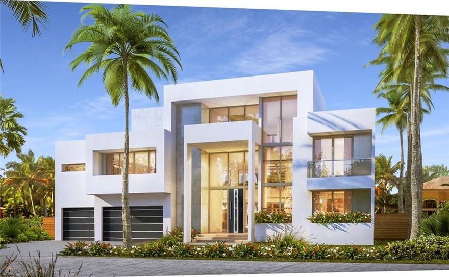 New construction ultra modern home in Fort Lauderdale's desirable Las Olas Isles.  This 3 story home features top of the line finishes and an open floor plan. All en-suite bedrooms, walk in closets, and an elevator. Other features include floating drywall, zero-trim doors, silver leaf accents in the bathrooms, Miele appliances, and Schuco windows and doors. 3rd floor has amazing sunset views over downtown. 100' deep water frontage, ocean access, no fixed bridges, and located with in walking distance to shopping & fine dining. Close to beaches and Fort Lauderdale/Hollywood Int. airport. Still time to customize.All measurements and information provided is believed to be accurate. Please check with property appraiser to confirm measurements.