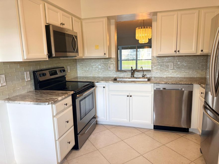 Great condo for the right price!!! Updated kitchen w/ SS appliances. Bright and sunny condo. Nice large living-dining area. Beautiful tile flooring through to unit. Both bathrooms have updated vanities. Long lanai.w/ great sliders for added living space. Gorgeous direct lake view. Neat and clean. condo. Section 1 has their own clubhouse for their own use
Don't miss out on the Magnificent renovated clubhouse and sports facilities.. Very active lifestyle. 610 seat theater, 350 seat banquet room, 2 card rooms, billiard room, aerobic and weight rooms, indoor pool, 9 pickleball, 4 Har tru tennis courts, 3 paddle tennis courts, and clubs galore. Welcome to paradise!!!