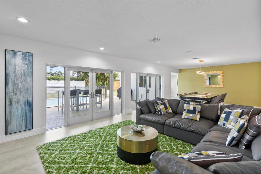 Discover this fully renovated luxury one-story home, a rare gem in the market! Featuring 5 legal bedrooms (excluding the garage), 2 modern bathrooms, and an expansive open-concept living and dining area, this sunlit sanctuary offers elegance and comfort. Floor-to-ceiling natural light enhances the stylish interior. Easy to maximize convenience. Step outside to a private backyard oasis with a sparkling pool, perfect for entertaining. Ideally located near top restaurants, shopping, major roads, and within walking distance to houses of worship. This dream home offers the ultimate blend of convenience, space, and sophistication.