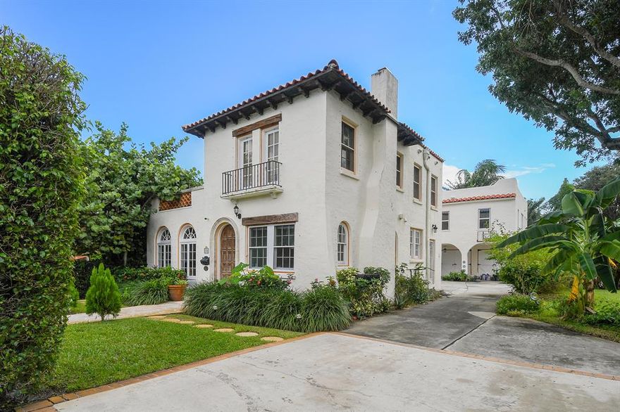 Historic Mediterranean home on a 25,000 SF gated estate lot on one of the best streets in Prospect Park.The main house is two story 3bedroom/2.5baths.The 4 bedroom/3.5baths Coach House was gut renovated in 2018.  Also includes a 2-car garage and a 2 car car-port.  Brand new huge 75 ft. lap pool.