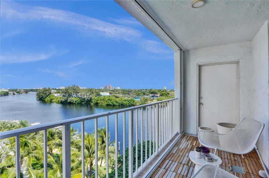 Forever views of the Middle River in the heart of Fort Lauderdale! Popular East Point Towers is situated directly on the Middle River with shopping, dining, parks, beaches, Las Olas, Flagler Village and Downtown Fort Lauderdale just moments away! Great one bedroom, one bath condo with private balcony facing north to the river features amazing views and is ready for your updates!  So many amenities to enjoy including waterfront heated pool, sundeck, barbeque area, gym, club room, sauna, car wash, private dockage when available, 24/7 Security on premises, secure lobby entrance, and extended basic cable, internet and wi-fi all included!