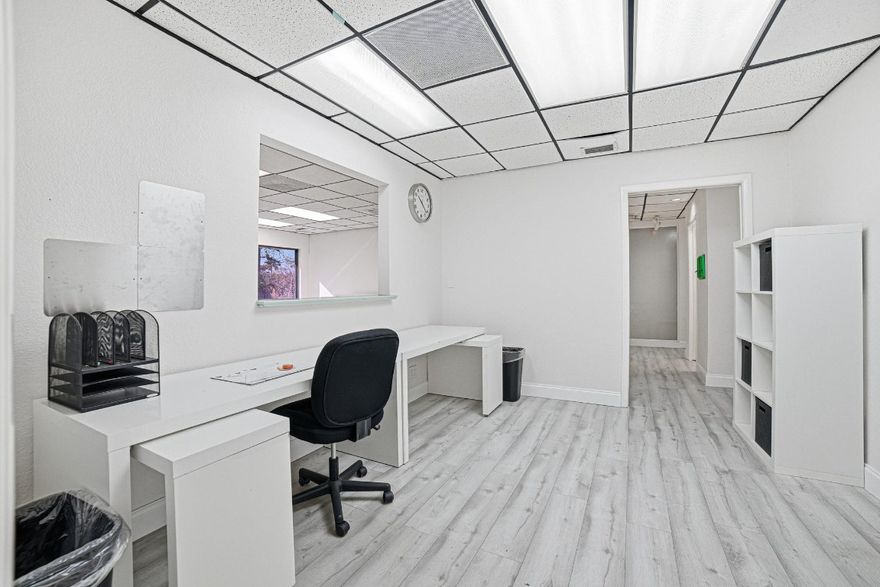 MEDICAL/OFFICE ready. 2nd floor with elevator access and plenty of parking. This condo features a nice reception area, large waiting room, 3 exam rooms, 2 bathroomslarge doctor's office which has plenty of room for a few desks, breakroom with a sink, fridge and storage.Unit has been freshly painted. Lots of storage and closets space. This space can be used for medical/physical therapy or office space.  All rooms are large enough to split.  Belle Terre is a courtyard style medical/office building.  It has nice grounds and lush landscaping that is kept up well. Walking distance to Modera, a new 351-unit apt building.  Shopping and restaurants close.  Highway within a few miles as well.