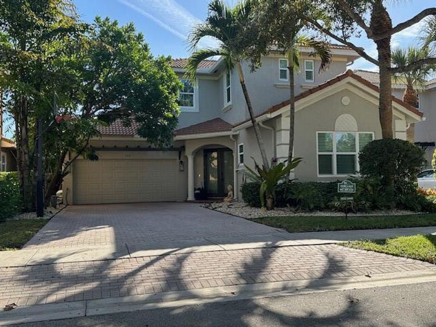 Welcome to Paseos. Come see this 4 bedroom 3 bath pool home that overlooks a huge greenspace area in the centrally located charming community of Paseos in the heart of Jupiter.This open concept floorplan makes for ideal living featuring the owners suite and an additional guest bedroom plus 2 bathrooms on the main level with 2 additional bedrooms and one  full bathroom with dual sinks and a combo tub/shower on the second floor.The eat in kitchen which overlooks the family room has been completely remodeled and upgraded in 2019 and includes a 90 inch X 90 inch quartz kitchen island, a focal point for both every day living as well as entertaining, beautiful 42 inch cabinets, stainless steel appliances, double ovens, a drawer warmer, and more.