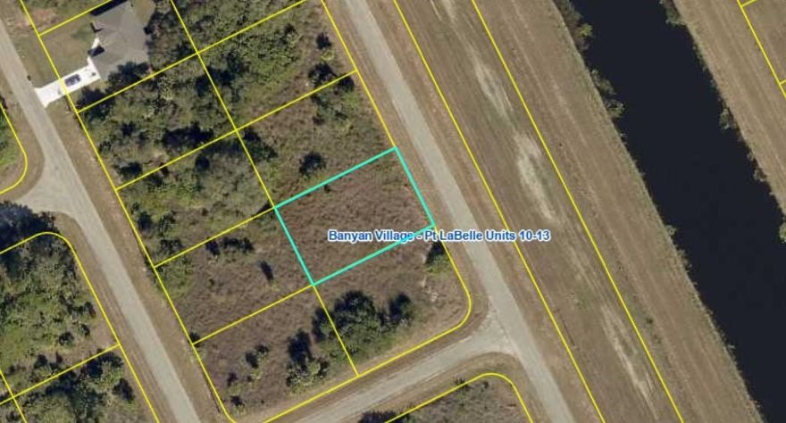 Unique opportunity (adjacent lot available as well) 0.23-acres lot situated in the heart of Banyan Village, in a new community that offers city water access, high-speed optic fiber internet, and is primed for development. This property is located close to a canal and has a greenbelt across the street. Glades Electric will provide power once building permits are pulled and construction is underway. Banyan Village, a single-family planned housing community with about 4,000 residential lots, is just a few miles east of LaBelle, combining “old Florida charm” with abundant outdoor activities. Its central location provides easy access to the Florida Heartland and both coasts. Banyan Village features all brand-new construction. Secure your spot before prices rise!