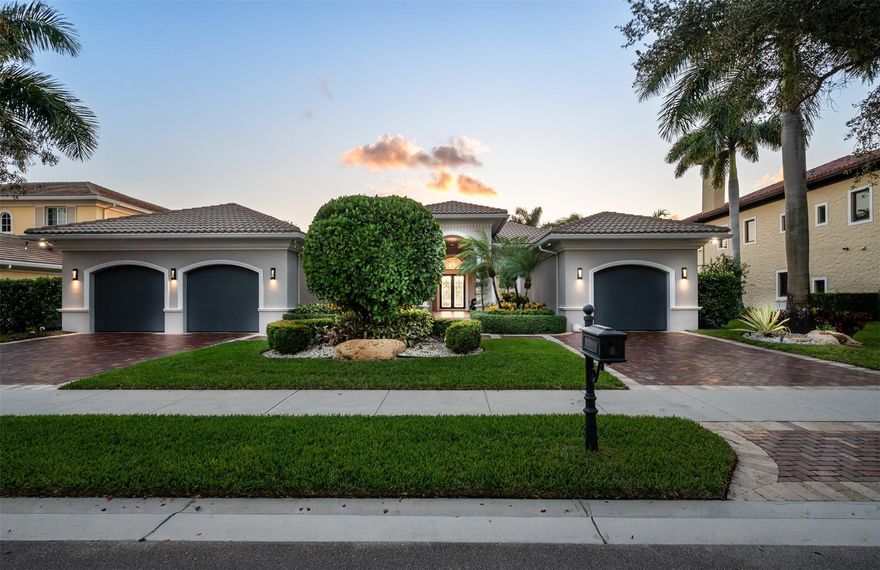 Luxurious 6-bedroom plus office, 6.5-bath lakefront estate perfectly situated in the community’s most desirable subdevelopment. This stunning ranch-style residence showcases a spacious split floor plan designed for comfort and sophistication. Expansive living areas feature upgraded flooring, an elegantly updated kitchen with premium finishes, and impact windows and doors throughout. Enjoy breathtaking lake and preserve views that fill the home with natural light and a sense of tranquility. The outdoor living space is an entertainer’s dream, highlighted by a sparkling pool, generous patio, and serene water views. Offering the perfect blend of style, function, and privacy, this exceptional home delivers the ultimate South Florida lifestyle in one of the area’s most sought-after locations.