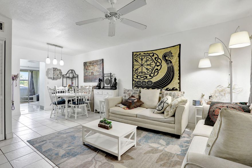 Beautifully maintained 1-bed, 1.5-bath unit in a desirable 55+ South Florida community. Features include a renovated kitchen, spacious primary bedroom, and a private enclosed balcony—perfect for relaxing or enjoying the peaceful setting. The additional half-bath offers added convenience for guests. Residents enjoy access to a wide range of amenities, including social events, recreational facilities, and lush landscaping. Furniture is available and may be negotiated separately. This move-in-ready home is an excellent opportunity to enjoy the comfort, charm, and active lifestyle of South Florida living.