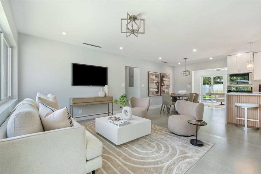 New Construction in Wilton Manors! This beautifully rebuilt home features top-of-the-line finishes and modern upgrades throughout. Enjoy peace of mind with a brand-new metal roof, impact windows and doors, and a sparkling new pool perfect for entertaining. The open-concept kitchen offers a seamless layout ideal for modern living, while the bathrooms showcase floor-to-ceiling tile and high-end fixtures. An additional room that could be an office, a TV room or even your personal gym! All electrical systems, including the main service panel, have been fully updated. Located just minutes from vibrant Wilton Drive. Don’t miss out book your private showing today! Special buyer incentives available. Seller is motivated and open to negotiation.