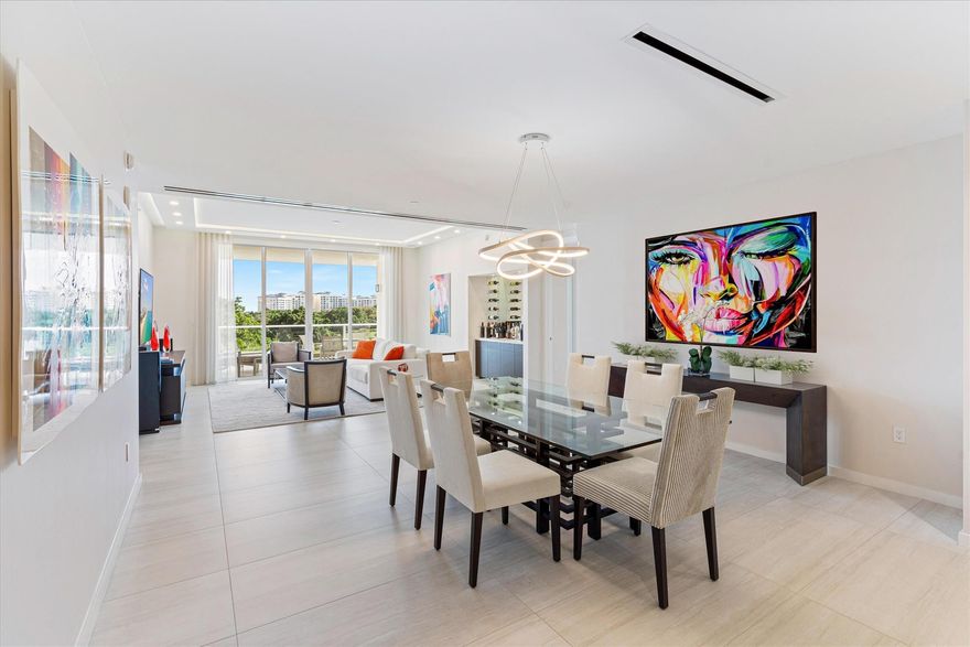 Live the life of LUXURY from this rarely available, direct east facing 2-bedroom with den at downtown east Boca Raton's most desired development, ALINA Residences. This stunning and spacious condo has been flawlessy customized with an one-of-kind entertainment bar, custom ceiling-work, additional recessed lighting, built-out California style closets, Control 4 AV system with integrated speakers and electric shades. 10-foot ceilings and floor-to-ceilings sliding glass doors allow for expansive views of The Boca Raton, ocean, ALINA's gardens that illuminate at night and stunning sunrise vistas. The development's unsurpassed amenities include rooftop pool & jacuzzi, wellness center, his and hers spas, valet, club room, and tranquil greenspace with water features and daybeds.