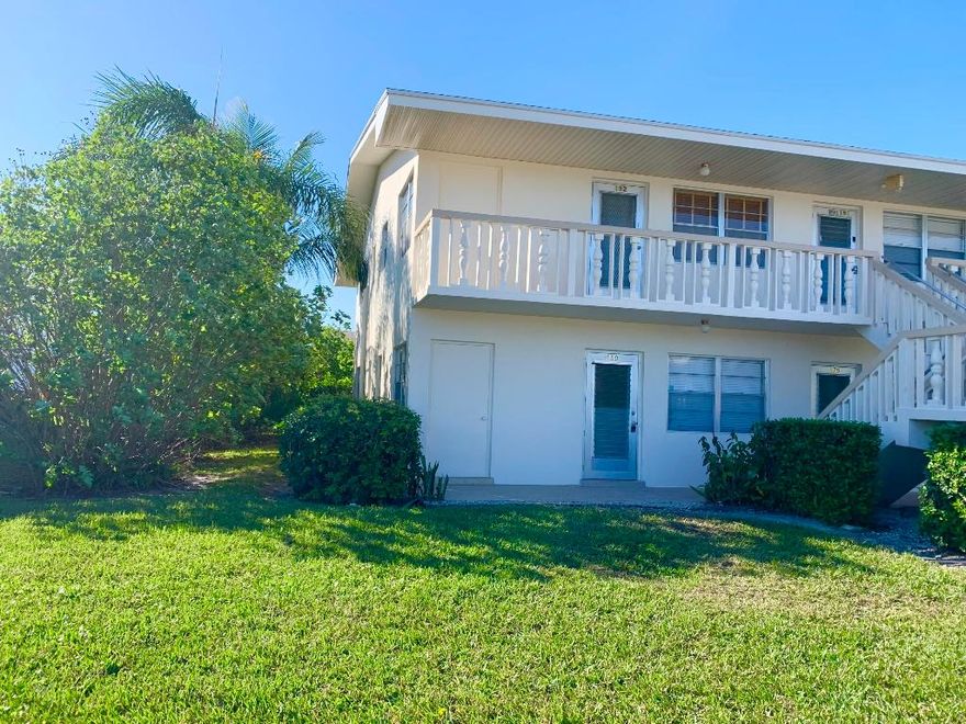 55 PLUS - AMAZING COMPLETELY UPGRADED 2 BEDROOM FIRST FLOOR!!  CORNER UNIT, BRIGHT AND AIRY, CENTRAL A/C. BRAND NEW APPLIANCES & FIXTURES.  WALK IN SHOWER & CLOSET. PRIVATE ENCLOSED PATIO SURROUNDED AROUND TREES.  RESORT LIKE LIVING WITH NUMEROUS AMENITIES. NEARBY BEACHES, AIRPORT, SHOPPING.