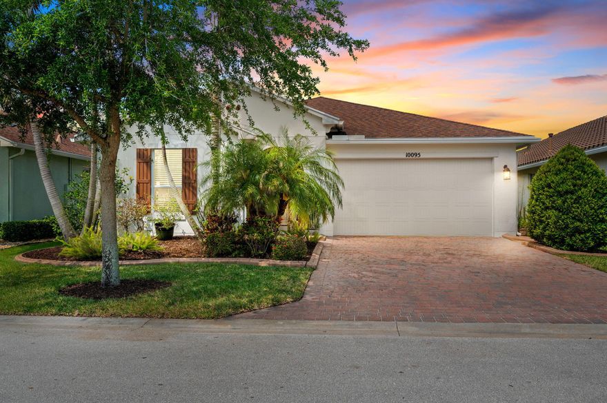 Welcome to the 55+ Vitalia community of Tradition. This 2018 built home has a private fenced yard and screened patio for your ultimate privacy. Many updates in this home includes: Double wall ovens, large center island with soft close drawers, 42" cabinets, large pantry and upgraded lighting and ceiling fans. Primary suite has large walk in shower, dual sinks and spacious closet. Upgraded laminate flooring through the entire home. 2 additional bedrooms and bath. Inside laundry room with added shelving, epoxy floor in 2 car garage with additional storage shelving.  Impact windows and doors for added peace of mind in this easy living home. This home has just been painted on the exterior. Lawn care, cable TV/internet are included in maintenance. Vitalia is resort style living with amenities including: clubhouse with fitness center, library, pool, card room, ballroom, billiards, bocce ball, tennis, pickleball, putting green, restaurant, BBQ area, walking trails, dance/aerobic studio and many lakes and natural spaces to sit back and relax. Location very close to pool and clubhouse with all amenities.