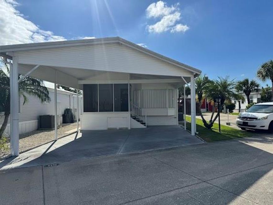 Ancient Oaks, a beautiful and friendly 55+ community offering resort-style living! This well-maintained 2 bedroom, 2 bath mobile home features a spacious two-car carport, washer and dryer, and plenty of natural light throughout. Seller offering $1000 credit for refrigerator not working.

The kitchen offers ample cabinet space, and both bedrooms are generously sized with good closet storage.

Step outside and take advantage of all that Ancient Oaks has to offer:
Heated swimming pool & relaxing hot tub, Dog park for your furry friends, Boat dock access for water lovers
Clubhouse with tons of social activities & events

This home combines comfort, community, and a Florida lifestyle you’ll love!