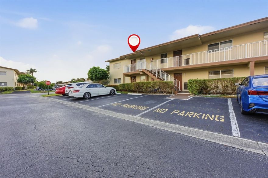 Great deal on a well maintained 2/2 FIRST FLOOR CORNER UNIT in the desirable Oriole Gardens 55+ community. New AC! Bathrooms have both been updated with new tile. Kitchen has been opened up to the dining & family rooms for a spacious & modern feel with plenty of natural light. The primary bedroom features a walk-in closet & an en-suite bathroom, while the second bedroom is generously sized with easy access to the second full bath. Enjoy peaceful garden views from the screened balcony, perfect for relaxing or enjoying the South Florida weather. Amenities include a clubhouse, pools, fitness room, billiards, card room, library, & social activities. Near shopping, grocery stores, restaurants, banks, & major roads, & a short drive to the beach. Great for full-time or seasonal residence.