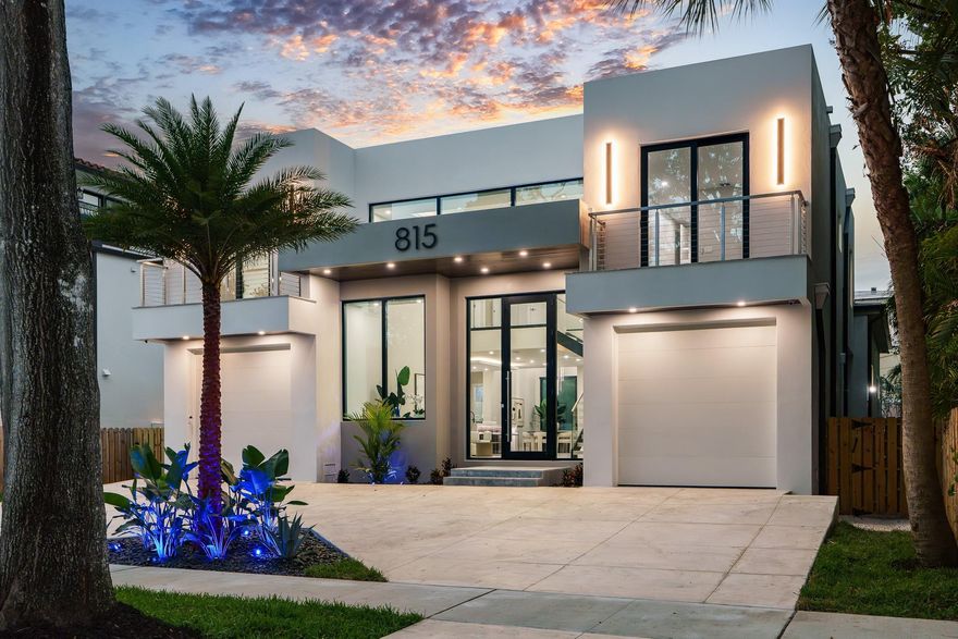 New construction in 2025, this modern 5BD/6BA home in Fort Lauderdale’s Tarpon River blends luxury and technology in a prime location. The first-floor primary suite offers spa-like comfort with custom closets and a luxe bath. All bedrooms have en-suite baths and walk-in closets. The open-concept layout features soaring ceilings, sleek finishes, and abundant natural light.  A chef’s kitchen with custom cabinetry and high-end appliances flows into spacious living areas. Enjoy smart home automation, a resort-style pool and spa, outdoor kitchen, EV-ready 2-car garage, and no HOA—just minutes from Las Olas, the beach, and airport.