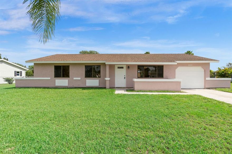 Freshly painted 3 bedroom 2 bath home situated on oversized lot. This home features granite countertops, oak cabinets, new hot water heater, newly screened in patio and tile throughout. Come take a look!
