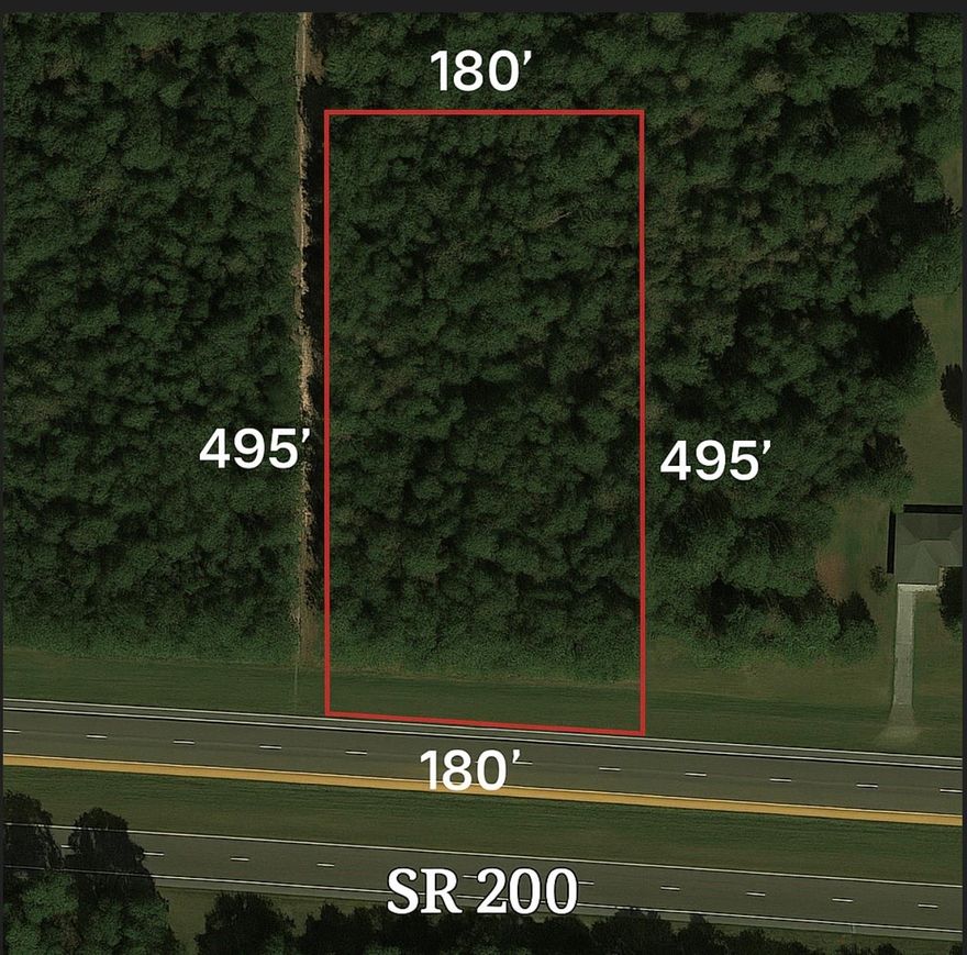 OPPORTUNITY AWAITS - FRONTAGE ON A1A! POTENTIAL (Timber to Tides T-3.5) 2 acres in the fast growing Yulee area awaits your future plans. Minimum 9 residential unit- up to 19 allowed with office building. Property is located within unincorporated county with low taxes. Located only 2 miles from the new Wildlight Development, 15 minutes to the Jax International Airport, 20 minutes to Downtown Jax, and close to gorgeous Amelia Island. Contact Nassau County Planning to confirm information is reliable and correct due to density and design.